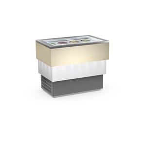 Congélateur de présentation de glaces FRAMEC 8+8 Gelato Pozzetto 1180x724x976mm avec couvercles coulissants et compartiments cylindriques - Product Image 1