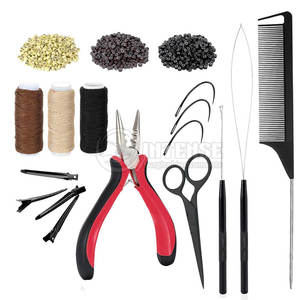 Kit de herramientas de extensión de cabello reutilizable ligero de acero inoxidable y acero al carbono con calidad de grado A + - Product Image 1