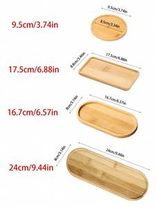 Assiettes en bois durables faites à la main pour enfants, formes mignonnes, plateaux de service en bois mélangé pour fruits et collations, fournisseur en gros - Product Image 3