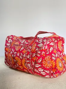 Bolso de lona de algodón estilo bohemio hecho a mano para mujer, cómodo mango de tela, cadenas con cremallera, decoración, bolso de viaje de moda - Product Image 3