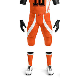 Uniforme de fútbol americano de tendencia superior, diseño de ropa deportiva con mangas cortas, tela de poliéster, impresión por sublimación deportiva - Product Image 5