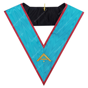 MAÇONNIQUE REGALIA BLEU LODGE ASSR ORATOR COLLIER OFFICIER FRANC-MAÇON COLLIER BRODERIE COLLIER - Product Image 4