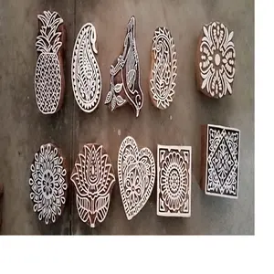 custom made small mini wooden blocks suitable for henna arts and textile printing available in a huge assortment of designs