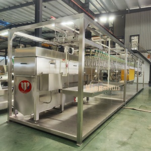 Machine compacte d'abattage automatique de poulets pour 1000 poulets/heure dans une <span class=keywords><strong>abattoir</strong></span> malaisienne, sans installation, bon prix - Product Image 2
