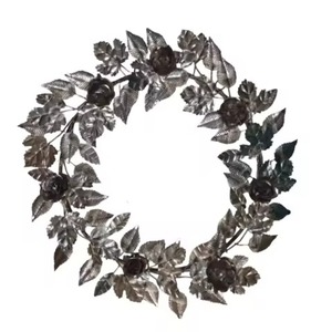 Multi Color Hand Painted Flower Metal <b>Wreath</b> Decorative Wall Hanging <b>Wreath</b> <b>for</b> Home Front <b>Door</b> Wall Decorative Metal <b>Wreath</b> - Product Image 3