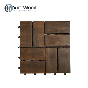Viet Wood Eco-friendly Waterproof Anti-Slip Vietnam Acacia Wood <b>Interlocking</b> Outdoor Floor <b>Tiles</b> Contemporary Design Matt Finish - Product Image 2