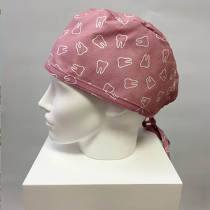 Gorro de fregado unisex Mezcla de algodón a granel Impresión personalizada Ajuste ajustable Directo de fábrica OEM Suministro Médico Quirúrgico Gorros de fregado lavables - Product Image 1