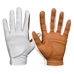 Guantes de golf de piel de oveja Cabretta con logotipo personalizado para hombre, empuñaduras protegidas antideslizantes transpirables, escena deportiva aplicable - Product Image 1
