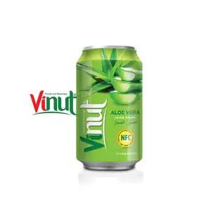 Bebida de jugo de Vinut Aloe Vera de 330ml de calidad superior buena para la salud etiqueta privada más vendida OEM BRC HALAL
