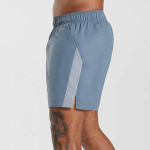 กางเกงขาสั้นผ้าแคนวาสสำหรับผู้ชายเอวยางยืดสีพื้นระบายอากาศเป็นมิตรกับสิ่งแวดล้อมสำหรับการฝึกกีฬาวิ่งออกกำลังกาย - Product Image 3