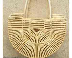 Sac en bambou fabriqué à partir d'un matériau de sac en bambou écologique avec une texture douce, idéal pour les voyages d'été et la mode décontractée - Product Image 5