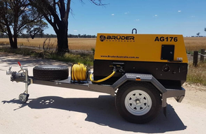 Compresseur à vis rotatif AG250 - 250cfm : Alimenté au diesel, monté sur une plateforme de transport disponible - Product Image 5