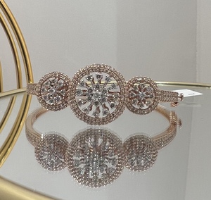 Pulsera de lujo para mujer, 14K, 18K, oro blanco amarillo, corte brillante, diamantes naturales, certificado por terceros, elegante, fino - Product Image 4