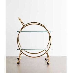 Carrito de metal chapado en oro, tamaño personalizado, decorativo, nuevo carro de servicio, superventas, diseñador, lujo, nuevo carrito de metal - Product Image 6