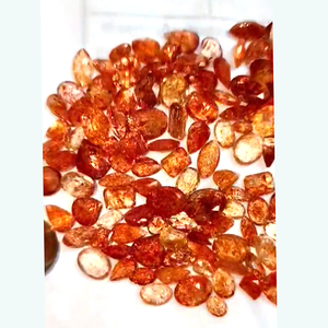 พลอยสีส้มธรรมชาติขนาด7x5มม. 9x7มม. เพชรรูปวงรี116.35ct ตัดมาก - Product Image 4