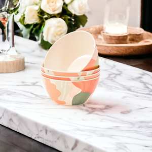 Fábrica de Vietnam, venta al por mayor, Frutero de bambú hilado Natural, ensaladera, cuenco para servir para cocina, listo para enviar - Product Image 3