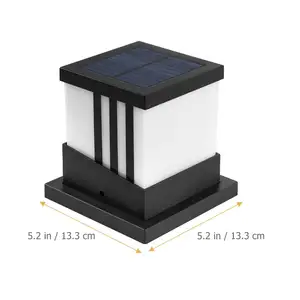 태양 옥외 포스트 모자 빛, 옥외 온난한 백색 높은 광도 LED 점화 태양 강화된 모자 빛, 적합 4X4 5X5 또는 6X6 나무로 되는