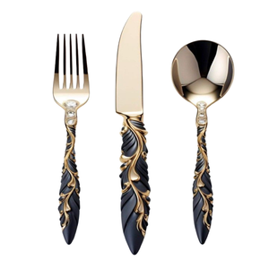 Juego de cubiertos para restaurante Cuchara de cristal de acero inoxidable Utensilio Talheres Boda en casa Restaurante y hotel - Product Image 3