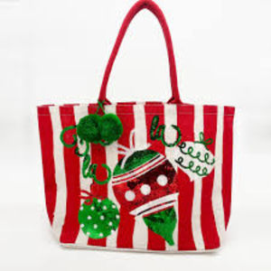 Vente en gros de sac fourre-tout de Noël personnalisé en laine fine tricoté pour enfants avec lettre rouge pour cadeau de bonbons Aus - Product Image 3