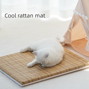 Luxe Zomer Huisdier Kat Tent Rotan Mat Opvouwbare Oxford Doek Waterdichte Hondenbedden Met Ramen - Product Image 5