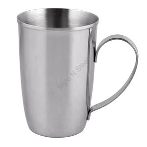 Mug en acier inoxydable de qualité supérieure à paroi simple avec une couleur argentée et un design classique élégant - Product Image 1