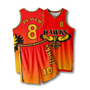 Maillots et shorts de basket-ball personnalisés, uniformes en maille de polyester respirante, uniformes de basket-ball - Product Image 1