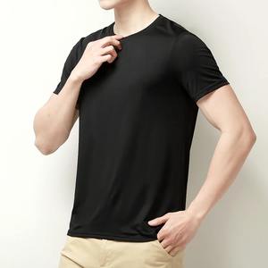 T-shirts en coton vierge pour hommes Impression unisexe vierge en gros Logo personnalisé T-shirt 100% coton T-shirt uni pour hommes - Product Image 2