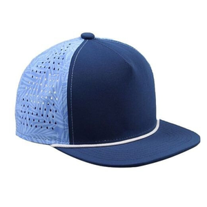 Vietnam OEM ODM alta calidad Ri 112FPR Snapback Cap logotipo personalizado perforado 5 paneles impermeable sombrero personalizado corte láser gorra sombreros Golf - Product Image 3