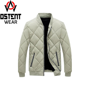 Chaqueta de bombardero de manga larga para hombre y mujer hecha a medida al por mayor, cortavientos con soporte de color sólido, tela de lona cálida, superventas - Product Image 1