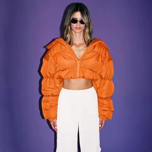Chaqueta de plumón de gran tamaño para mujer, chaqueta informal corta acolchada personalizada a la moda callejera, novedad - Product Image 2