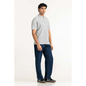Polo en coton tricoté pour homme, coupe classique, col brodé, respirant, manches courtes, vêtements de golf décontractés, OEM ODM Private Label - Product Image 3