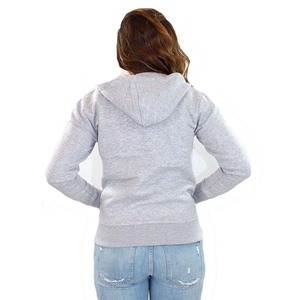 Custom Cotton Hoodie Jacket Grey for Girls and Women <b>Light</b> Weight Grey - Product Image 3