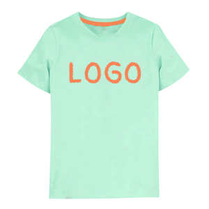 Camiseta sólida teñida personalizada al por mayor ajuste Regular poliéster/algodón de alta calidad para hombres niños mujeres tejido Formal de punto - Product Image 1