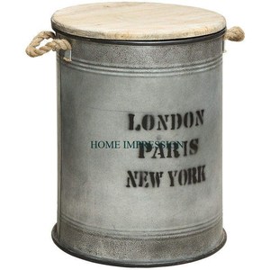 Poubelle industrielle galvanisée traditionnelle Poubelle de stockage d'ordures de ferme intérieure extérieure de la plus haute qualité - Product Image 4