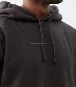 Sweat-shirt à capuche surdimensionné en coton lourd 400 g/m² personnalisé pour homme, coupe ample, cordon de serrage - Product Image 2