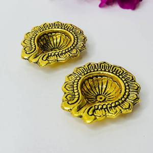 ชุดไดวาลีอลูมิเนียม2ชิ้นทำจากเรซินสำหรับตกแต่งบ้านแบบ Diwali - Product Image 6