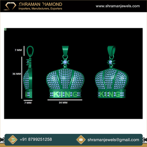 Collar llamativo de corona de rey helado personalizado de oro sólido de 10K para hombre, colgante de diamante de moissanita, regalo de joyería fina de Hip Hop - Product Image 5