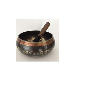 Tazón de canto tibetano de latón Original, para meditación, Yoga, sanación de sonido, tratamiento de la India - Product Image 2