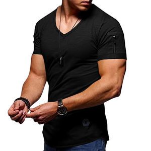 Nouveaux hommes t-shirts décontractés 100% coton vêtements d'été à manches courtes slim fit t-shirts - Product Image 2