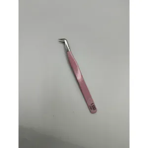 Pince à épiler en acier inoxydable à imprimé guépard rose - Product Image 1