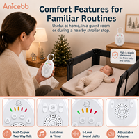 Moniteur audio portable pour bébé avec deux batteries de 1000 mAh, chargement Type C et communication bidirectionnelle pour les voyages, la crèche et l'usage familial quotidien