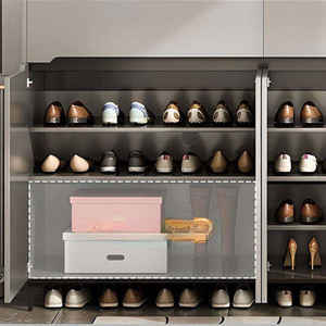 Ensemble de meubles d'entrée modernes en bois gris, <span class=keywords><strong>meuble</strong></span> à chaussures fin avec tiroirs, console pour <span class=keywords><strong>petit</strong></span> couloir, vente en gros - Product Image 2