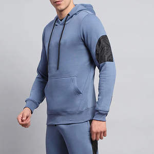 Conjunto Deportivo de Dos Piezas de Alta Calidad, Sudadera Lisa con Capucha, 100% Algodón de Felpa, Talla Grande, Personalizable, para Hombre - Product Image 5