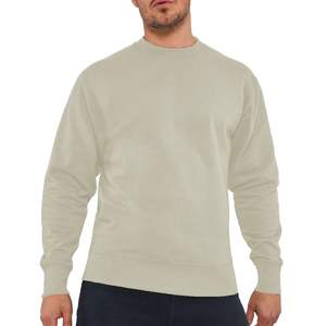 High Quality Men's Casual O-Neck Sweatshirt Polyester/Cotton Fleece Digital Printed Solid Print Patterns XS Size for Spring - Product Image 1