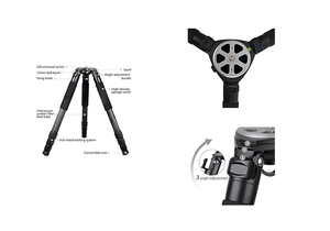 Trípode Profesional de Viaje para Fotografía Tecnosky, Duradero, Hecho de Fibra de Carbono de Alta Capacidad - Product Image 5