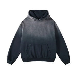 Vente chaude Vintage Surdimensionné Coton En Détresse Acide Lavage À Capuche Hommes Avec Logo Brodé Hiver ODM À Capuche Casual Outdoor Wear - Product Image 6