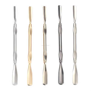 Pousse-cuticules double extrémité en acier inoxydable réutilisable de haute qualité, éliminateur de peaux mortes, pour manucure, pédicure et nettoyage des ongles en salon - Product Image 5
