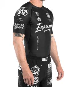 Logo personnalisé BJJ Rash Guard pour hommes Vente en gros Haut d'entraînement en spandex à manches courtes - Product Image 5