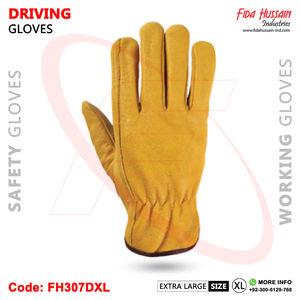 Guantes de conductor industrial sin forro OEM Sicherheitsarbeitshandschuhe en cuero de grano con guantes estilo pulgar Keystone - Product Image 3