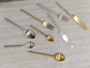 Ensemble de couteaux de couverts en acier inoxydable or mat de luxe pour le bureau et les fêtes - Product Image 5